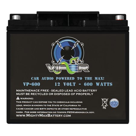MIGHTY MAX BATTERY Viper VP-600 600 Watt Audio Replacement Battery for Jet Ski, ATV, UTV MAX4017373
